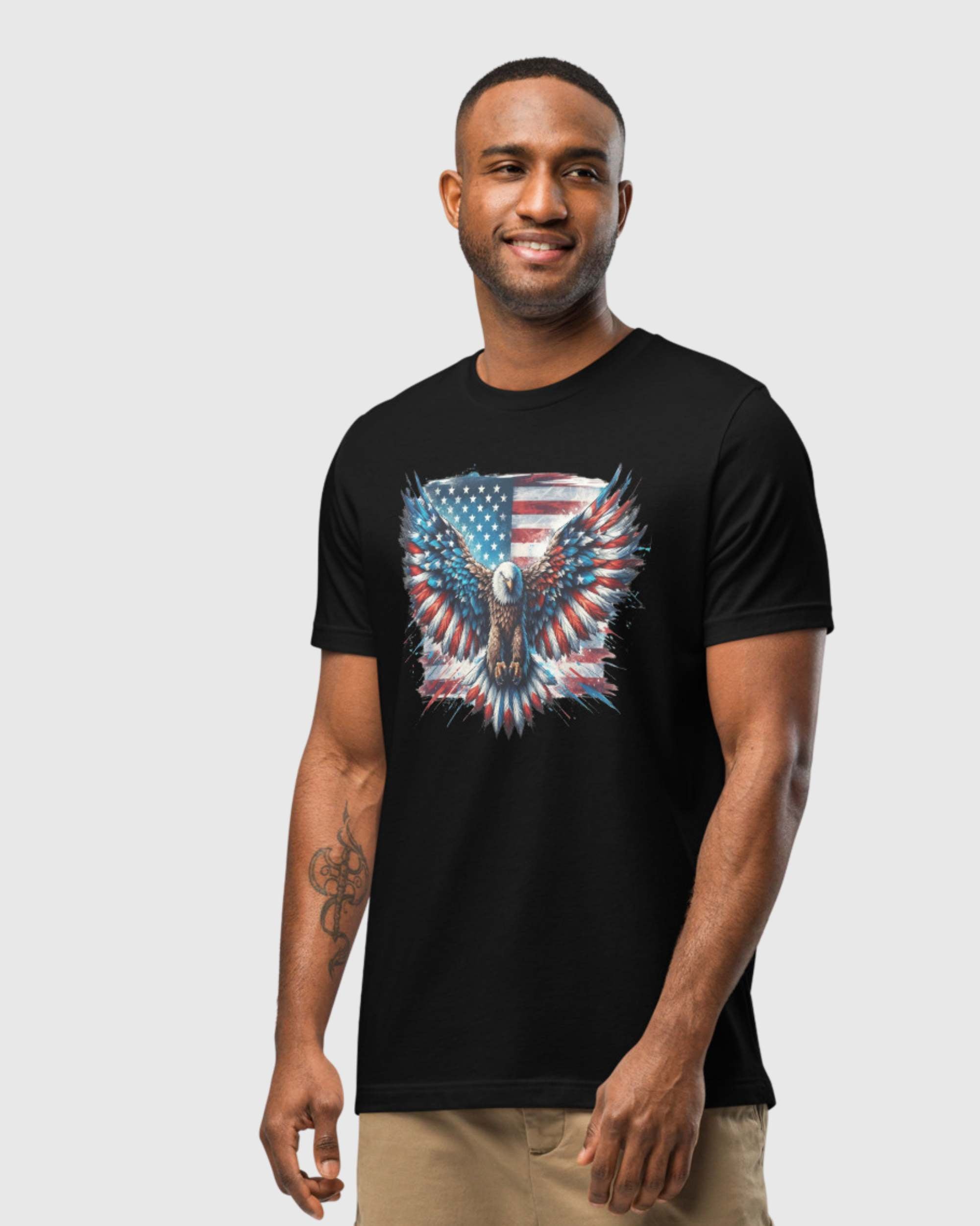 Men's USA Eagle American Flag T-shirt