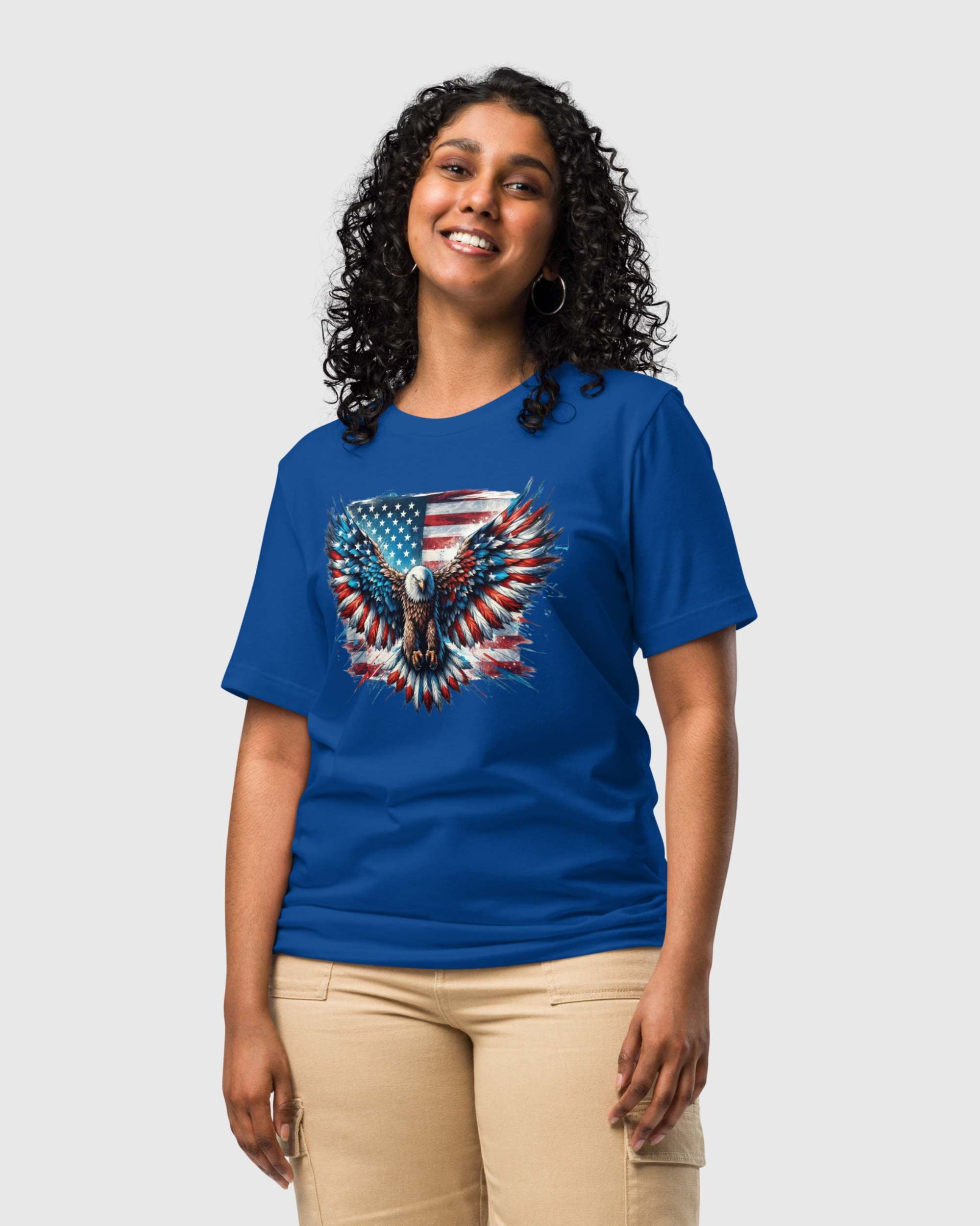 Women's USA Eagle American Flag T-shirt