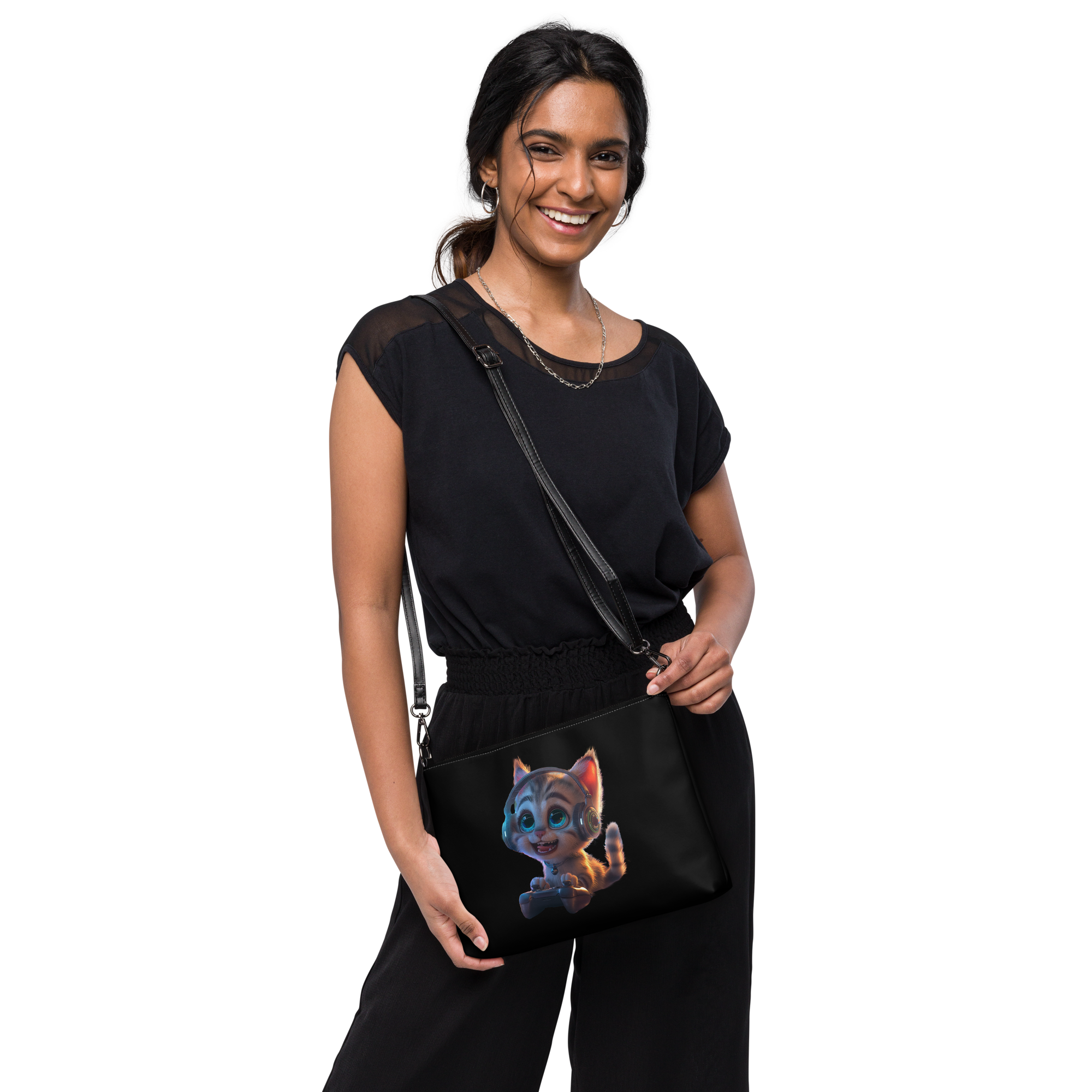 Happy Kitty Crossbody Bag