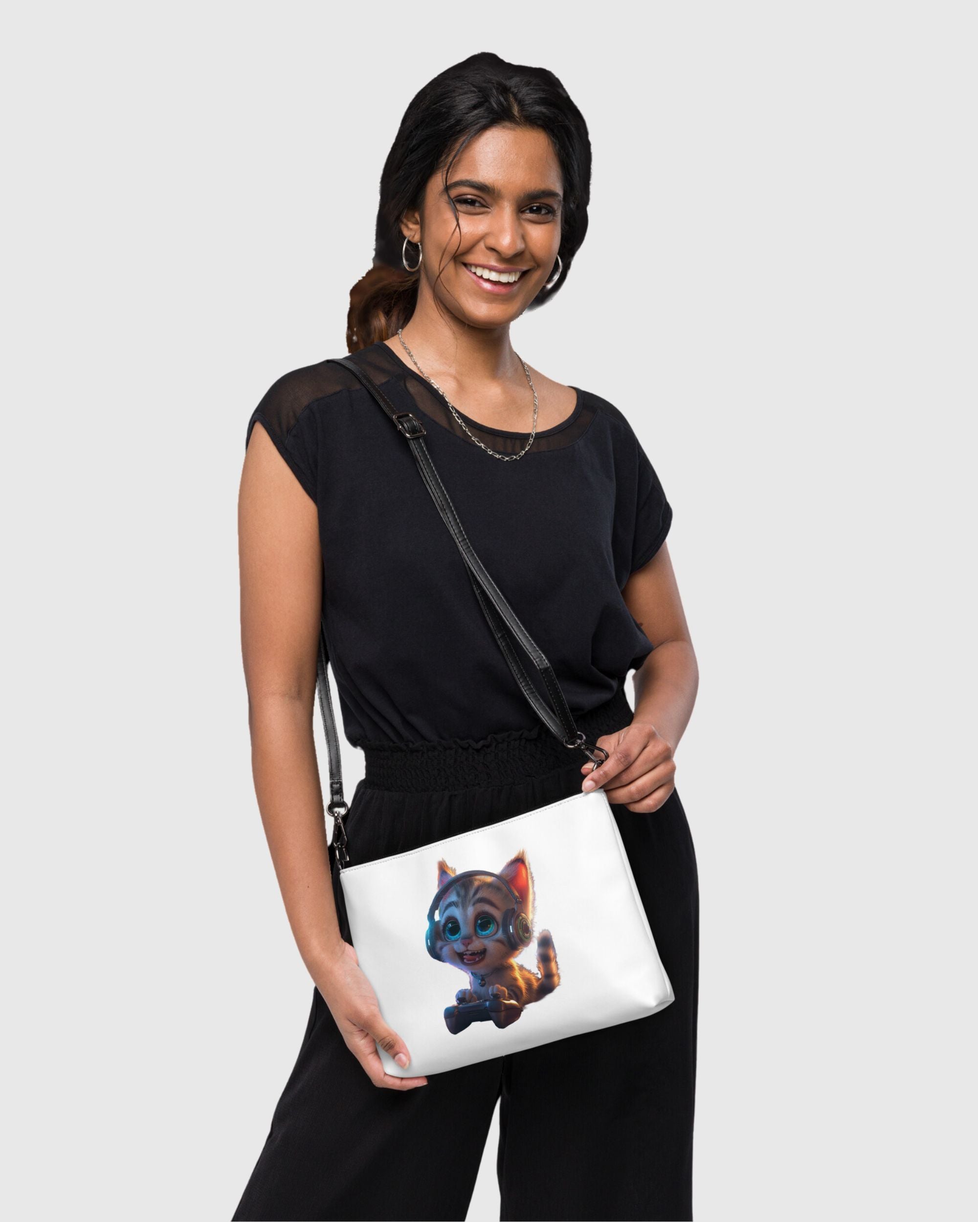 Happy Kitty Crossbody Bag