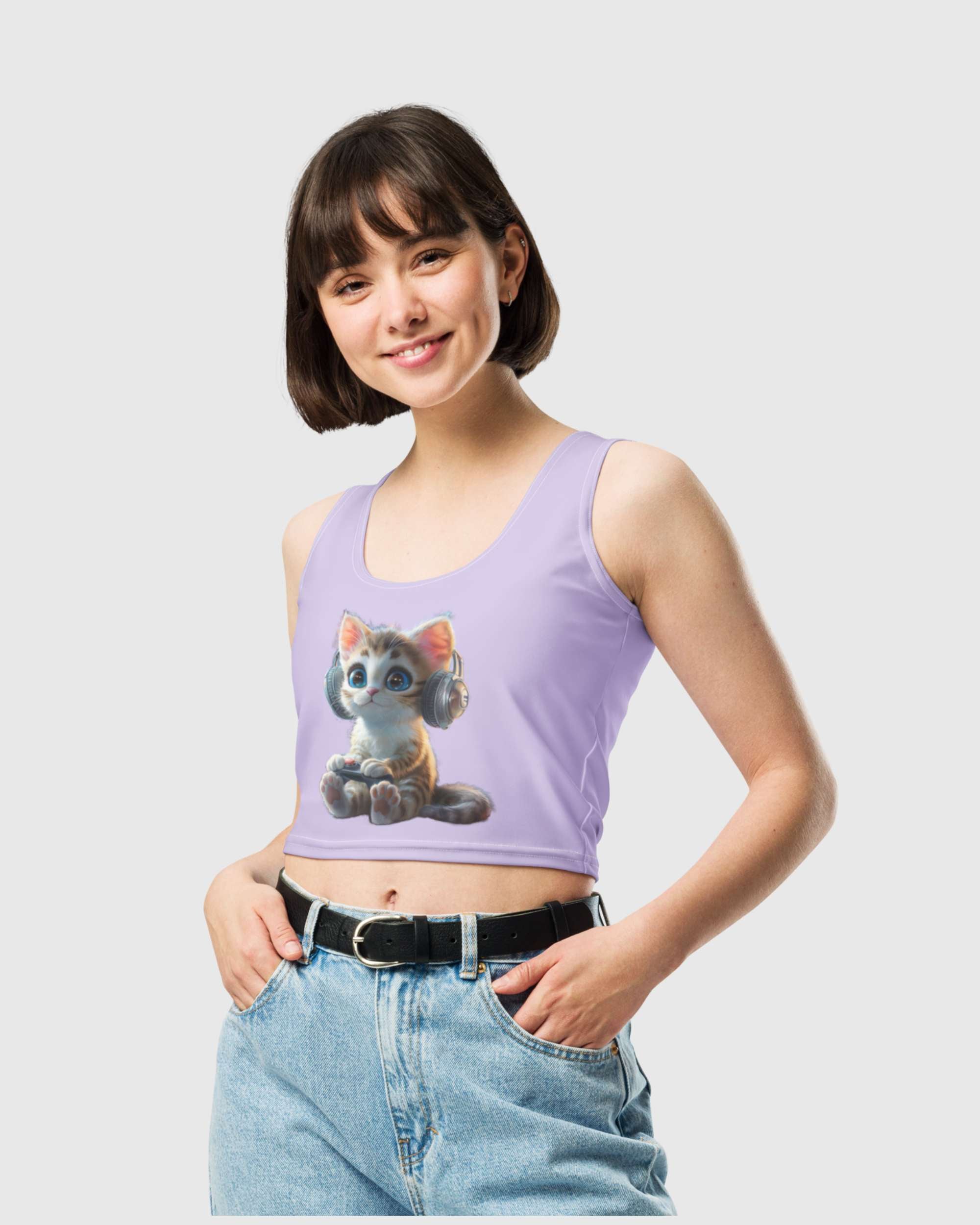 Happy Feet Kitty Crop Top