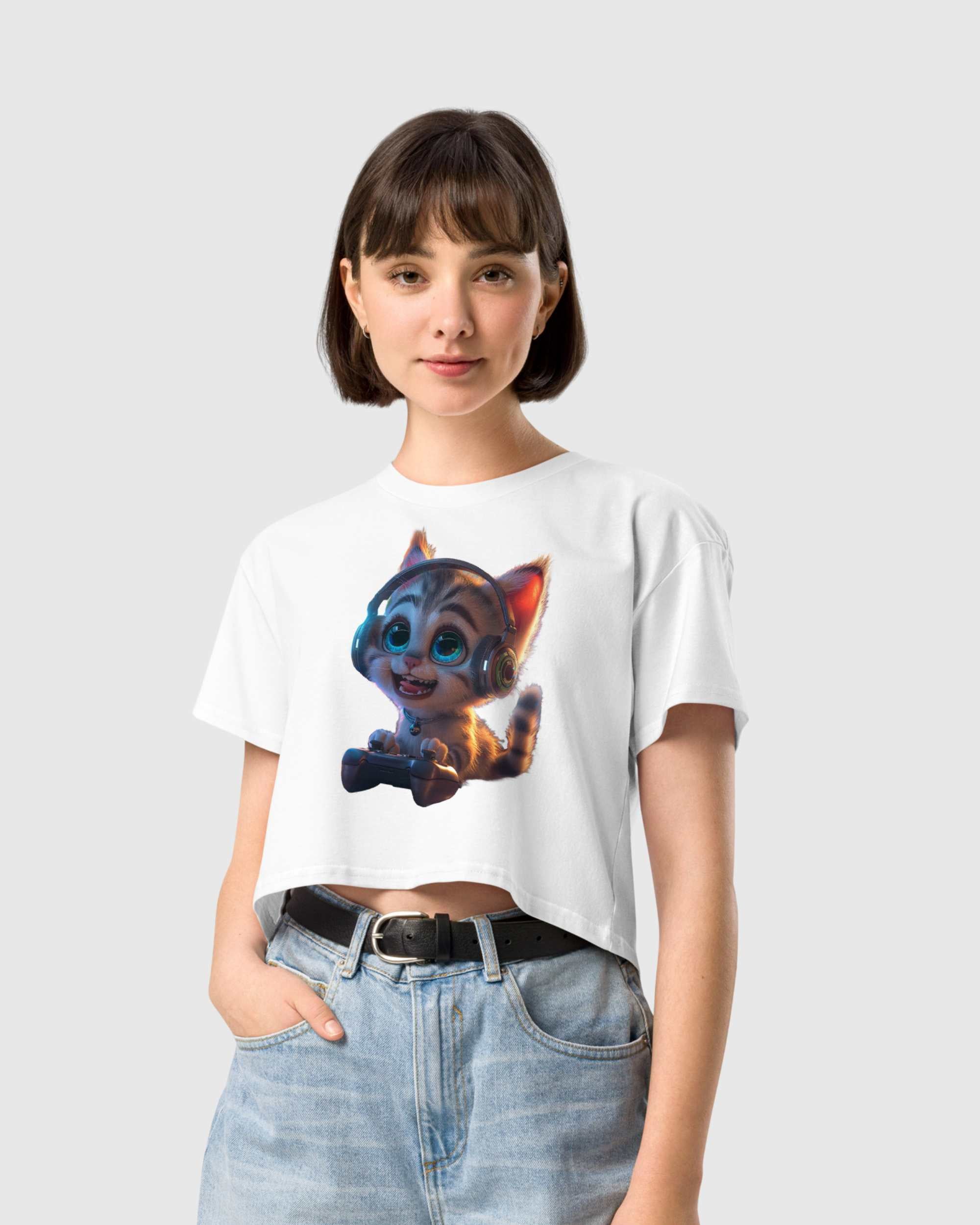 Tounge Kitty Women’s crop top