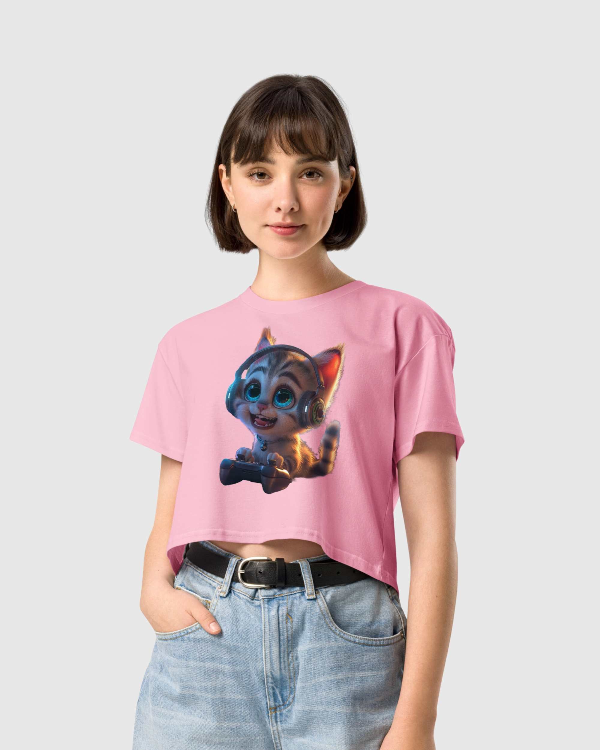 Tounge Kitty Women’s crop top