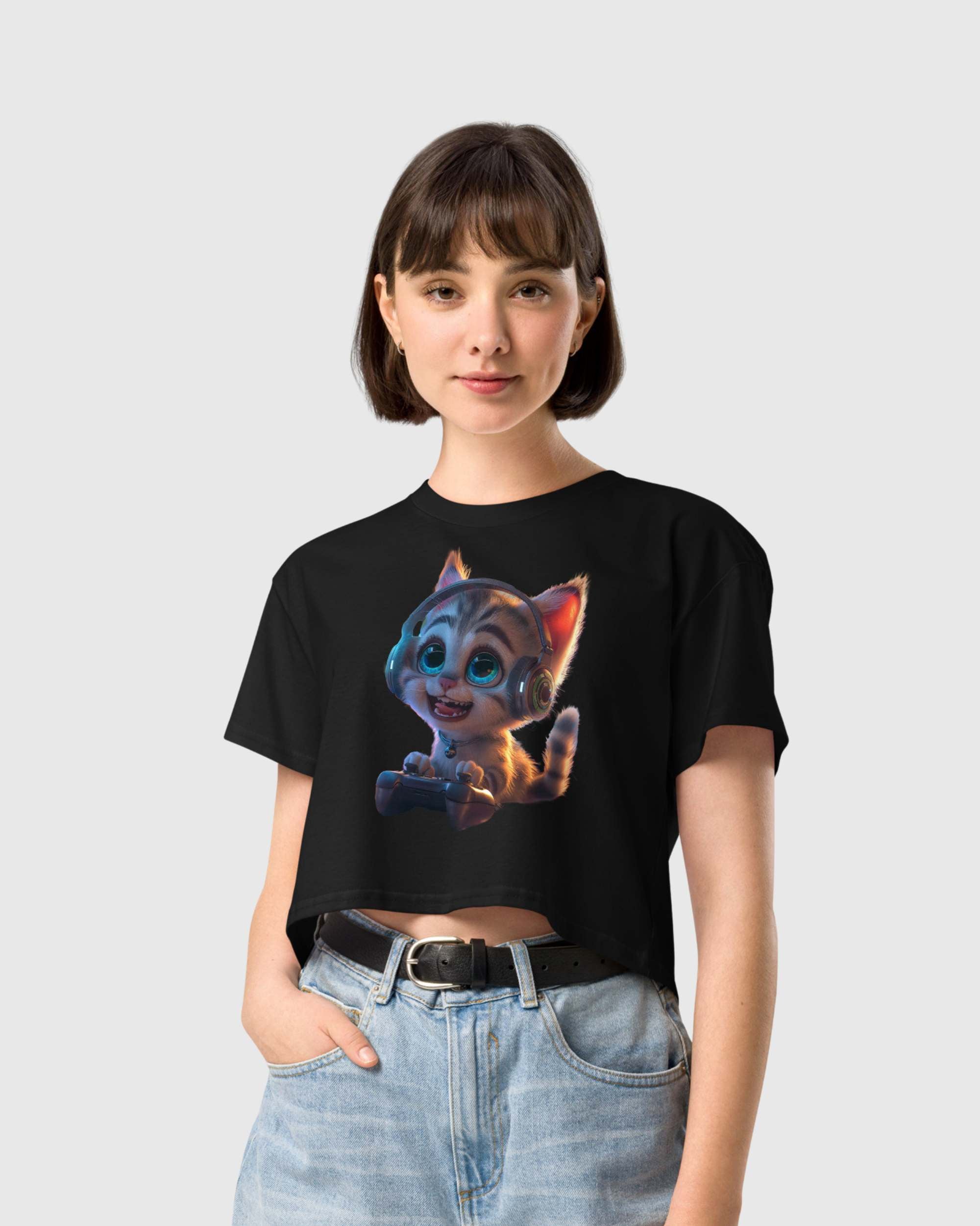 Tounge Kitty Women’s crop top