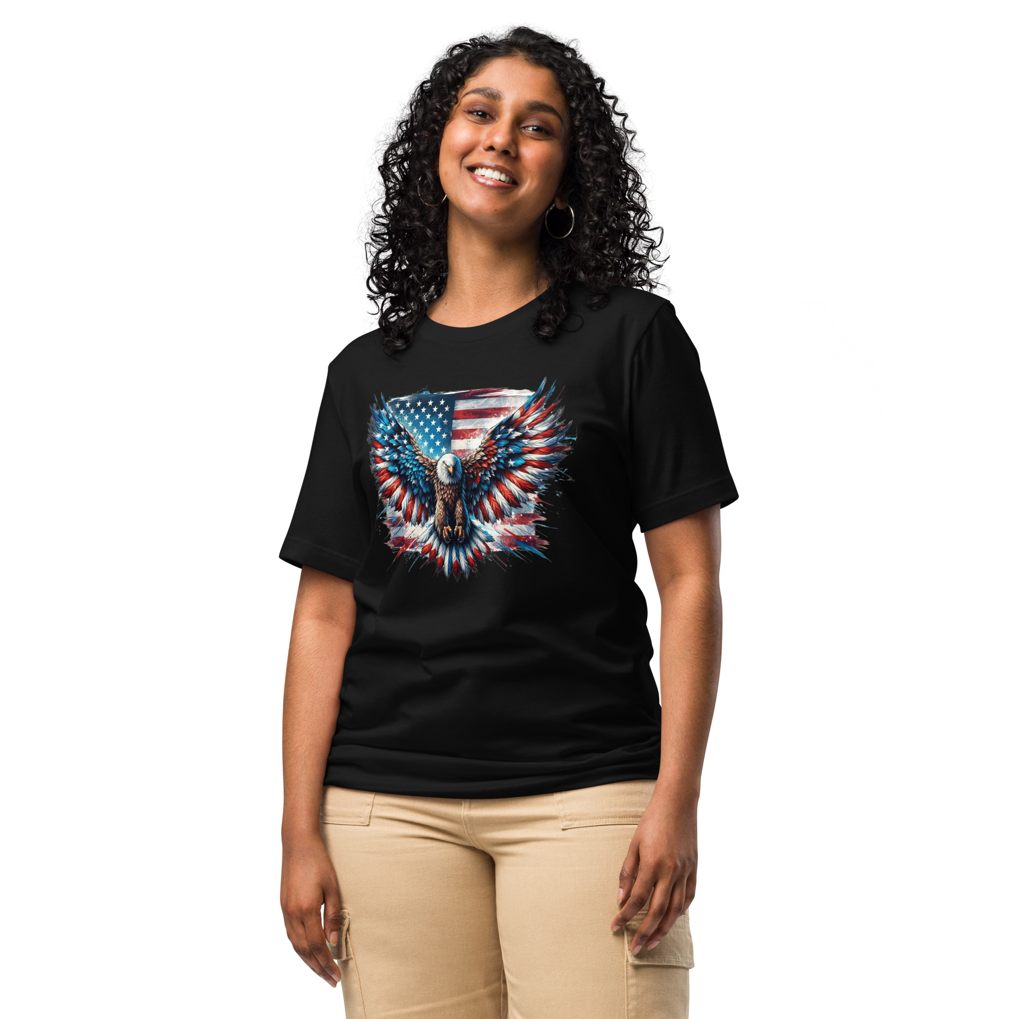 Women's USA Eagle American Flag T-shirt