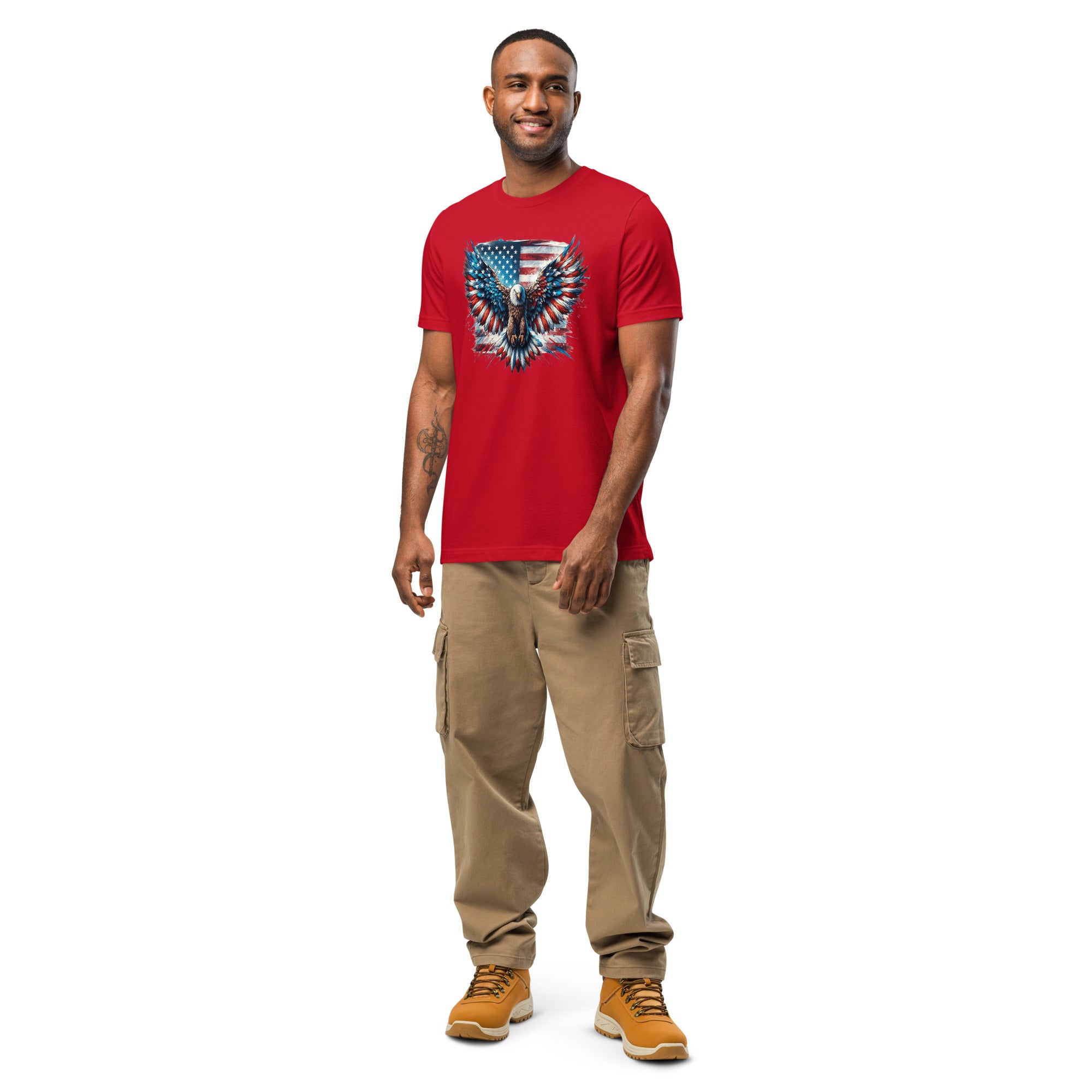 Men's USA Eagle American Flag T-shirt