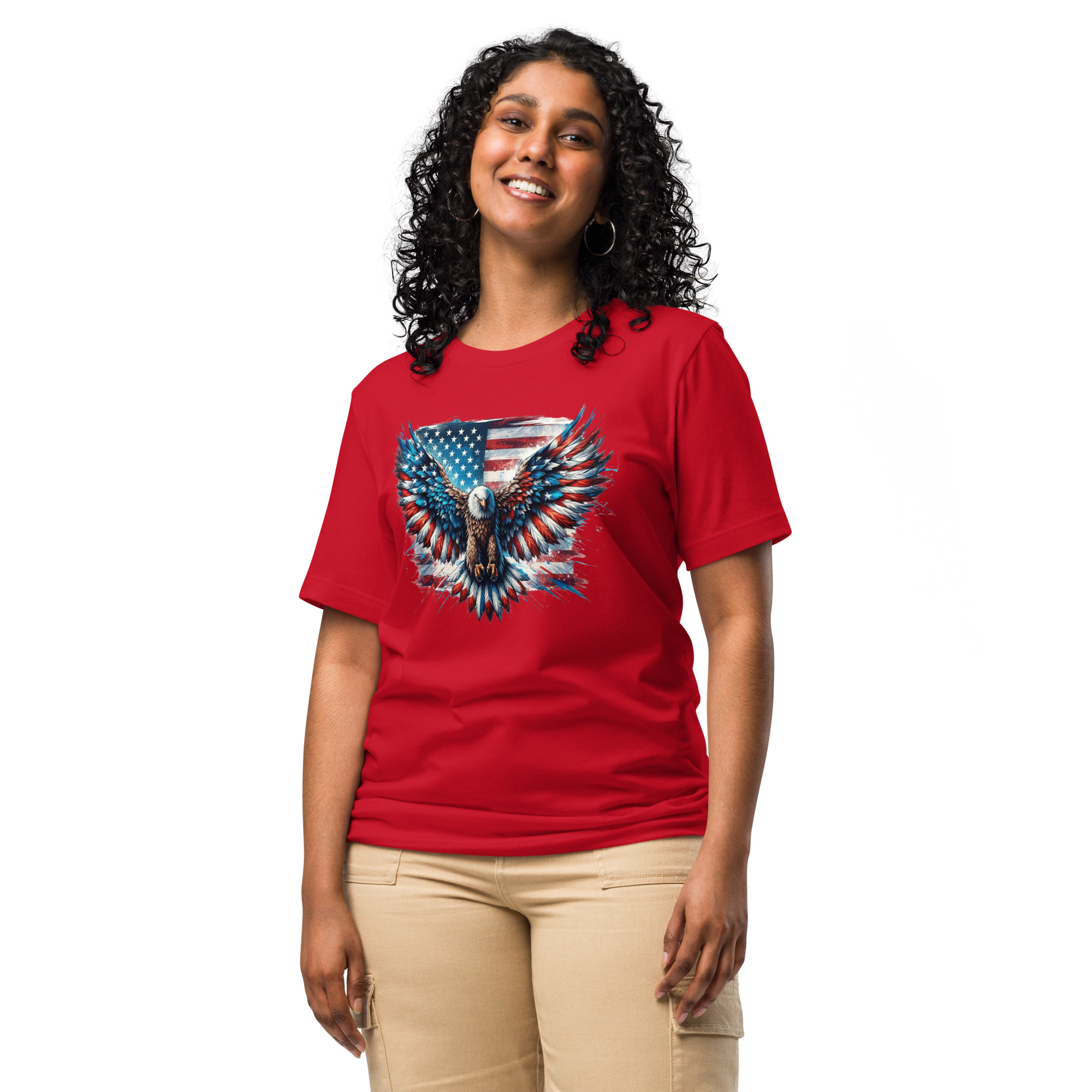 Women's USA Eagle American Flag T-shirt