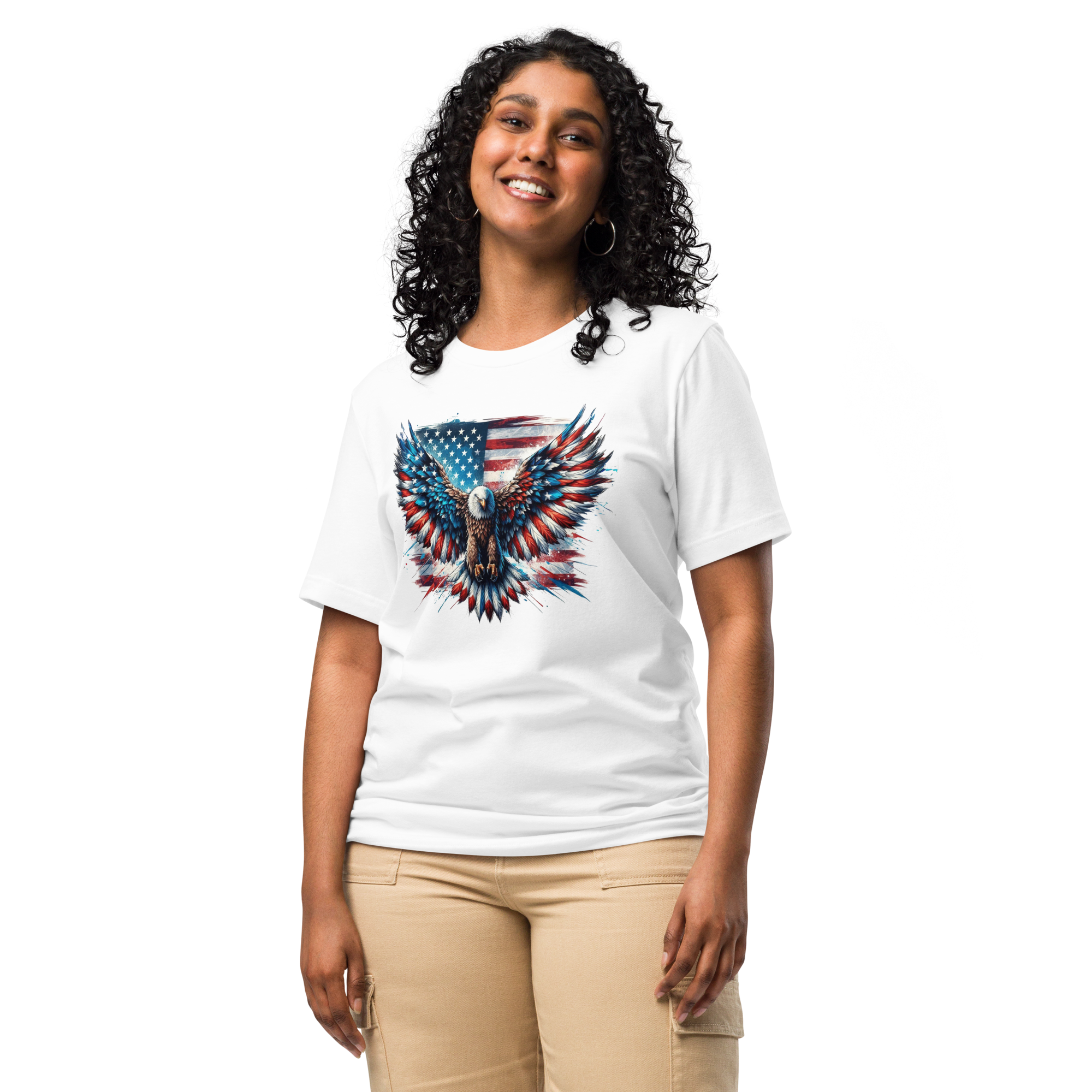 Women's USA Eagle American Flag T-shirt