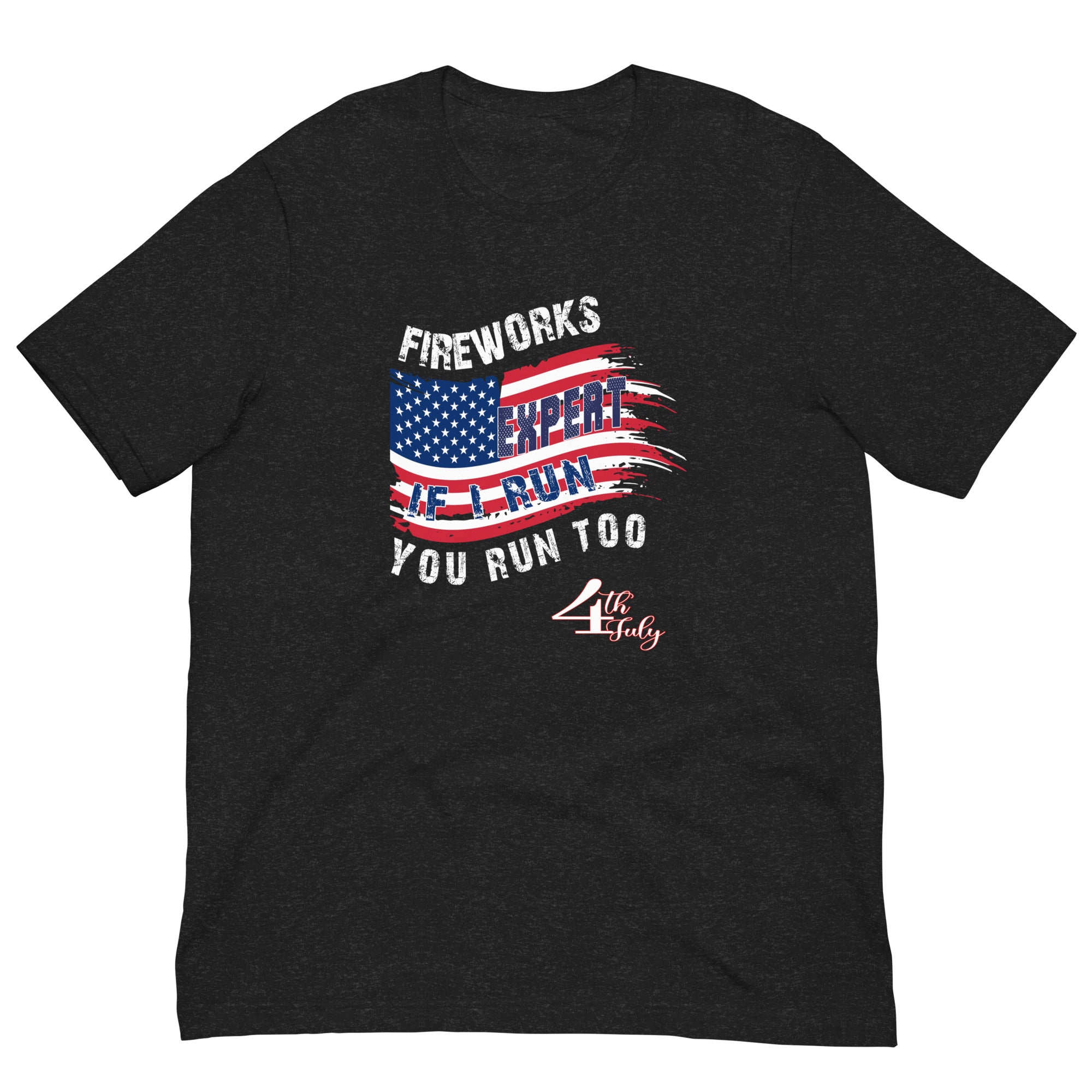 Men's Fireworks Expert American Flag T-shirt