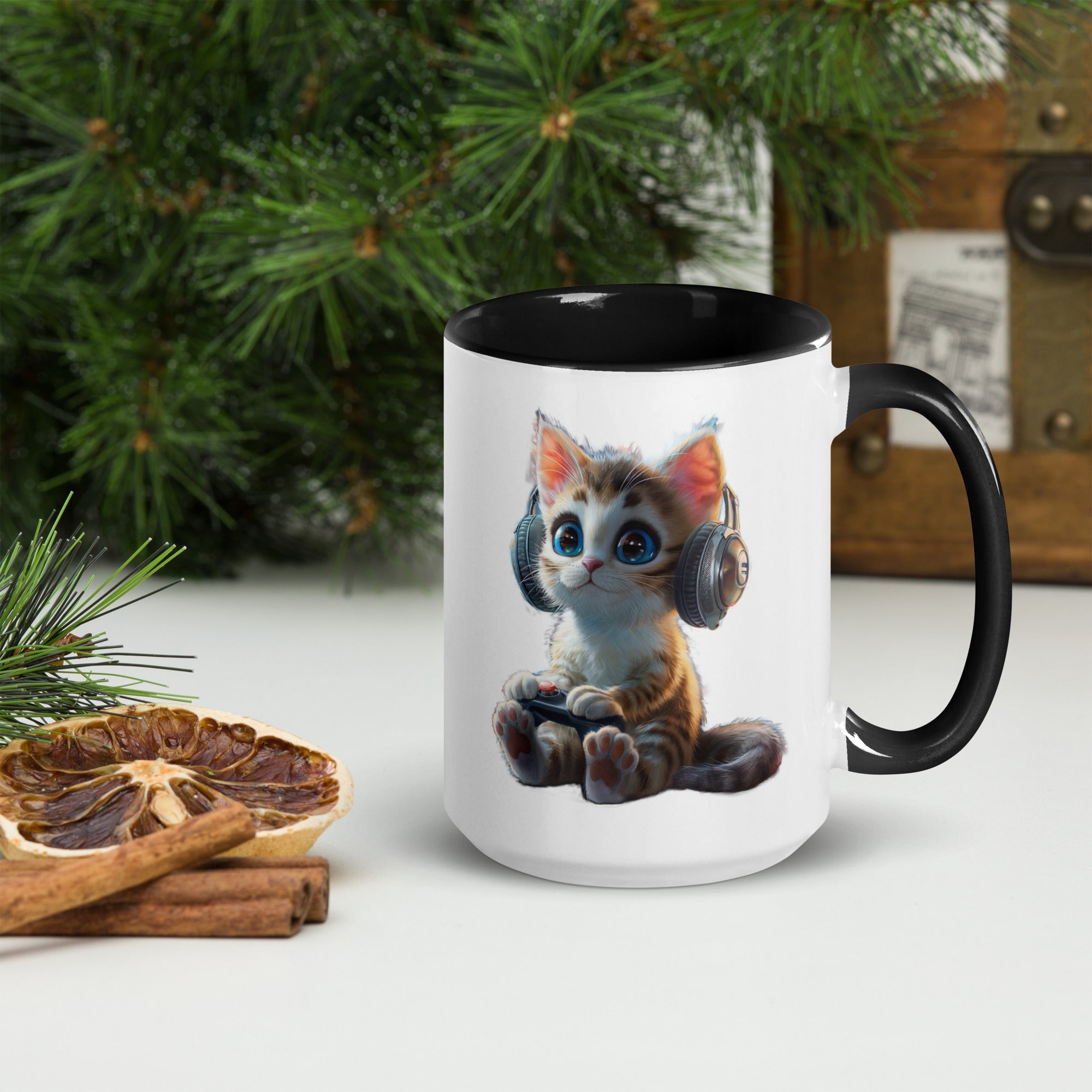 Happy Kitty Mug with Color Inside